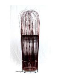 ZAS robapinzas.com | 
	Lampara de tela y materiales naturales tama&ntilde;o MEDIANO. Completa con casquillo enchufe etc (corresponde a la mediana de las im&aacute;genes
