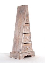 ZAS robapinzas.com | 
	Mueble pirámide con 3 cajones y altura de 50 cm, dos colores
