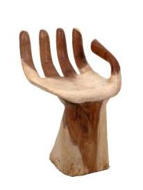 ZAS robapinzas.com | Silla modelo mano mini tallada en madera de teca, modelo baby. medidas: 54x35x40 (alto ancho largo)