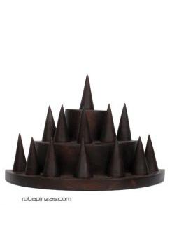 ZAS robapinzas.com | 
	Expositor en madera de teca para anillos
