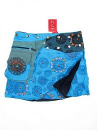 Modelo: Azul Minifalda 100% algodón Mod Azul