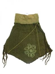 Modelo: Verde Falda hippie de algodón Mod Verde