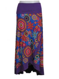 ZAS robapinzas.com | falda estampado hippie asim&eacute;trico cruzado, talla &uacute;nica tambien se puede usar como vestido