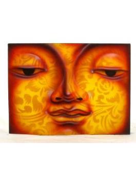 ZAS robapinzas.com | 
	Lienzo pintado aer&oacute;grafo, motivos budha. Medidas: 30x40 cm
