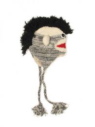 Modelo: Mono punk gr Gorros de lana hechos a mano Mod Mono punk gr