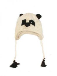 Modelo: Oso panda Gorros de lana hechos a Mod Oso panda