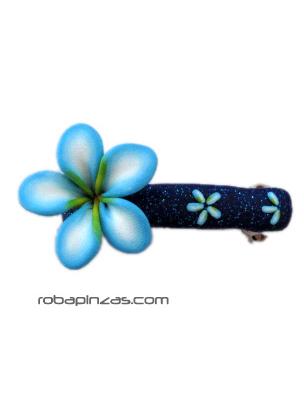Pinza pelo cierre clip, motivos flores en fimo, a conjunto con ref PEFF Y CCFF ZAS robapinzas.com | Pinza pelo cierre clip, motivos flores en fimo, a conjunto con ref PEFF Y CCFF