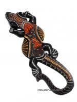 ZAS robapinzas.com | 
	Gecko madera de sono decorada, tama&ntilde;o 25cm aprox. ** Debido a la naturaleza del art&iacute;culo algunos dise&ntilde;os pueden diferir ligeramente del de la foto
