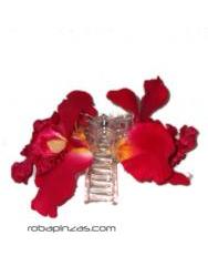ZAS robapinzas.com | Pinza para el pelo motivos en flores (orquídea etc) de tela doble