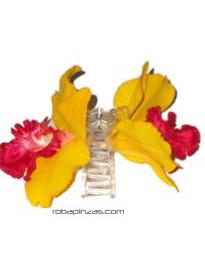 ZAS robapinzas.com | Pinza para el pelo motivos en flores (orqu&iacute;dea etc) de tela doble