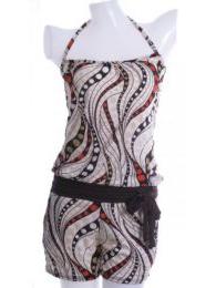 ZAS robapinzas.com | 
	Pantal&oacute;n corto mono estampado dessert, con cinto y cord&oacute;n al cuello, talla &uacute;nica
