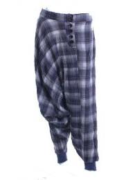 ZAS robapinzas.com | 
	Pantal&oacute;n estilo &aacute;rabe de cueadros con el&aacute;stico y botones, muy suave, Talla &uacute;nica
