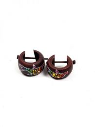 Modelo: Fish Pendientes coco, decorado Mod Fish