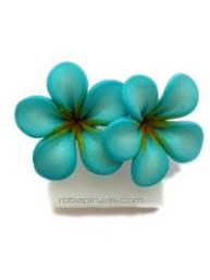 ZAS robapinzas.com | 
	Pendientes de flores realizados en Fimo al detalle, cierre tuerca silicona, dos tama&ntilde;os. Disponible colgante a juego en secci&oacute;n colgantes.
