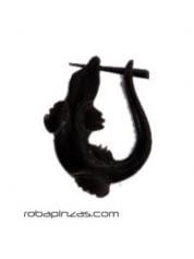 ZAS robapinzas.com | Pendientes cuerno de bufalo, tallado Gecko precio por PAR