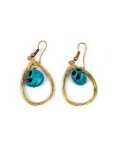 ZAS robapinzas.com | pendiemntes de lat&oacute;n con piedras en forma de calavera, precio por par