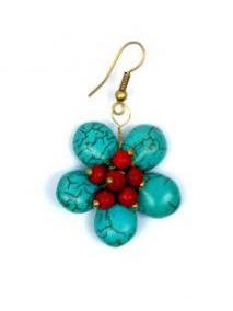 ZAS robapinzas.com | pendientes flor realizados con piedras, precio por par