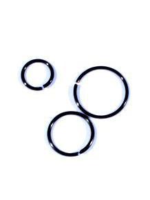ZAS robapinzas.com | pendientes aros para la nariz de acero quir&uacute;gico negro, tres tama&ntilde;os, precio unidad
