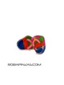 ZAS robapinzas.com
	pendientes motivo chanclas de colores peque&ntilde;os, cierre antialergico de silicona
