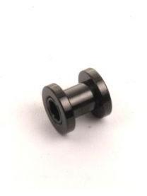 ZAS robapinzas.com | 
	Plug en acero quir&uacute;rgico negro. grueso 6mm y 8mm

