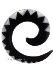 ZAS robapinzas.com | Espansor de cuerno de búfalo espiral inlayed, tallas 4-6mm Precio Unidad