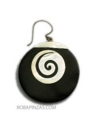 ZAS robapinzas.com | 
	Pendientes cuerno/plata red espiral 35mm
