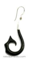 ZAS robapinzas.com | Pendientes en combinacion de cuerno y plata 925, cierre de palta, Precio por PAR