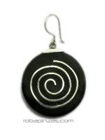 ZAS robapinzas.com | Pendientes combinacion de madera tropical (sono) con plata de ley 925, precio por PAR