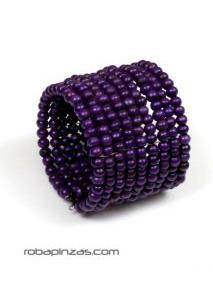 Modelo: Morado Pulsera ancha multilíneaen Mod Morado
