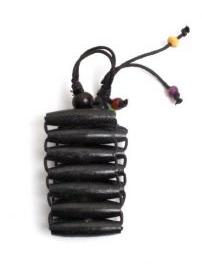 Modelo: Negro Pulsera de canutos de hueso Mod Negro
