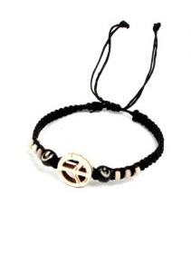 Detalle no seleccionable para compra pulsera hippie paz macramé. detalle del producto