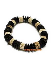 ZAS robapinzas.com | Pulsera, coco y hueso de pez, gruesa