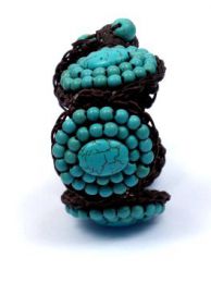 ZAS robapinzas.com | pulsera multipiedras sobre hilo encerado con cierre de bot&oacute;n