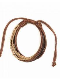 ZAS robapinzas.com | Pulsera multivueltas de algod&oacute;n y c&aacute;&ntilde;amo, cierre regulable corredizo, se puede poner y quitar.