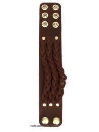 Detalle no seleccionable para compra Pulsera cuero trenzada ancha, detalle del producto