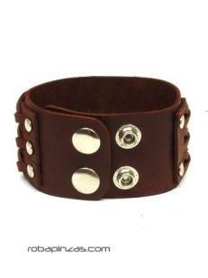 Detalle no seleccionable para compra Pulsera cuero trenzada ancha, detalle del producto