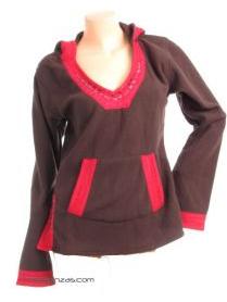 ZAS robapinzas.com | 
	Sudadera cuello V con capucha
