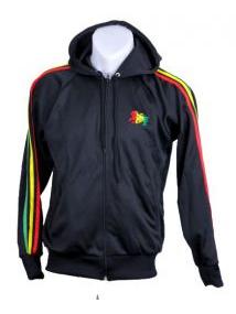 ZAS robapinzas.com | sudadera rasta poliester con capucha cremallera y bolsillos