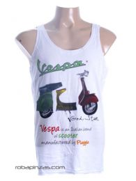 ZAS robapinzas.com | Camiseta de tirantes Vespa, algod&oacute;n