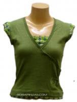 ZAS robapinzas.com | 
	Cami-top sin mangas, cuello V interior estampado circulos
