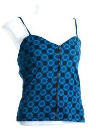ZAS robapinzas.com | Top con cremallera delantera estampado. Talla &uacute;nica