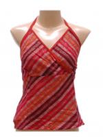 ZAS robapinzas.com | Top algodón, material a rayas, cremallera trasera