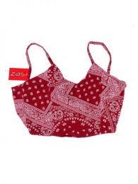 Modelo: Rojo mini top hippie, top de tirantes Mod Rojo