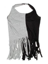 Modelo: Negro gris Top expandex poliester con Mod Negro gris