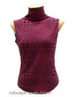 ZAS robapinzas.com | 
	Camiseta licra sin mangas cuello alto estampada retro
