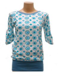 ZAS robapinzas.com | 
	Top blusa algodon circulos talla &uacute;nica
