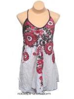 <p>
	Top algodón estampado, tirante regulable</p>
