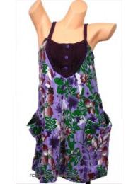 ZAS robapinzas.com | Top largo, (vestido corto), estampado, con bolsillos.