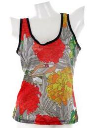 ZAS robapinzas.com | Top estampado flores con espalda abierta.