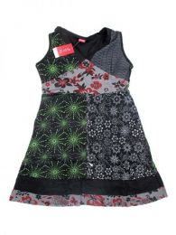 Modelo: Negro Vestido 100% algodón Mod Negro